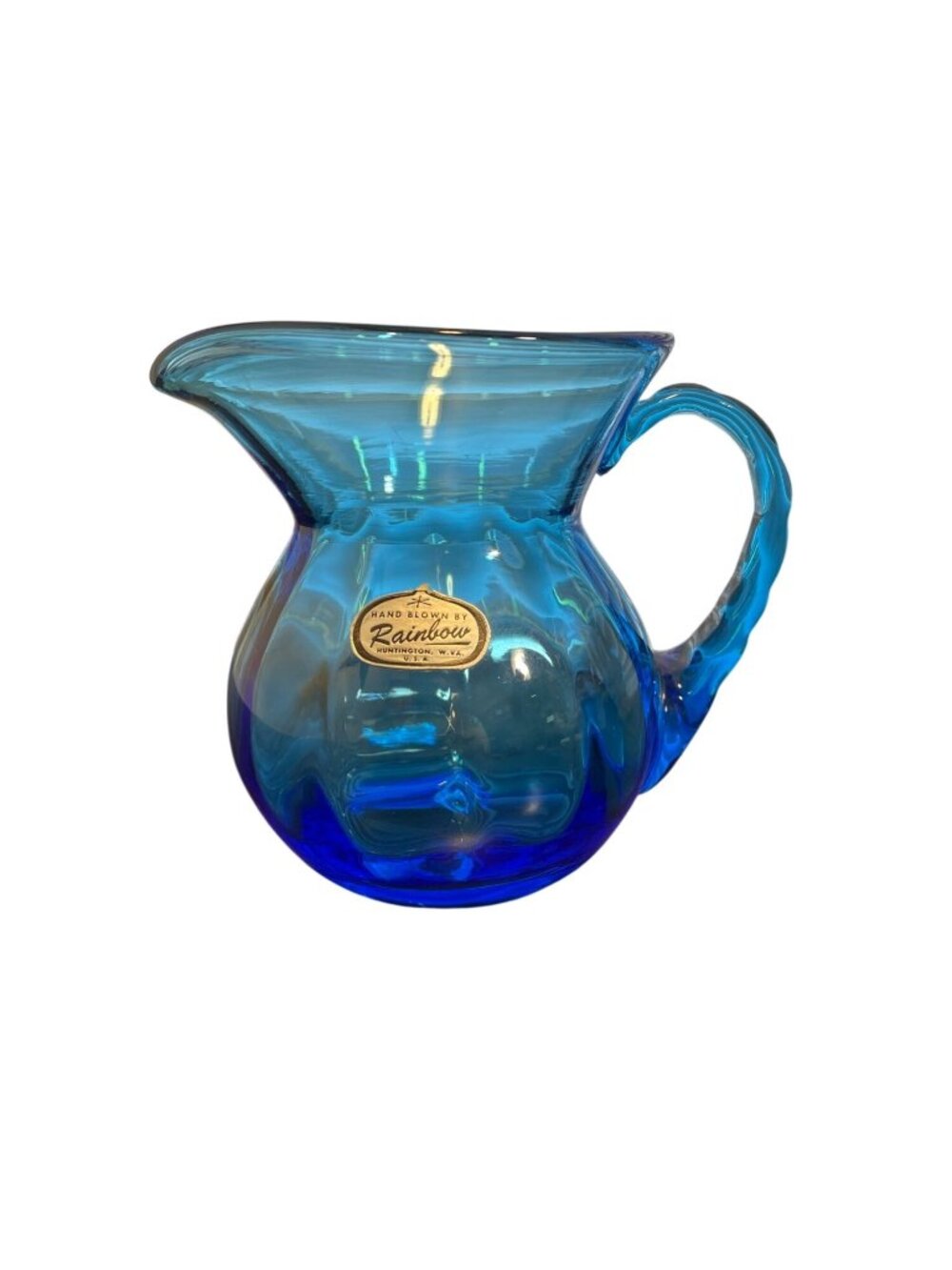 Vintage Rainbow Glass Pitcher